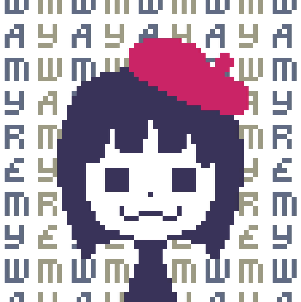 Silly pixel art of the artist wamyremy's character, Mery!
